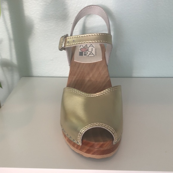 Gold Maguba Bologna Clogs - Picture 2 of 7